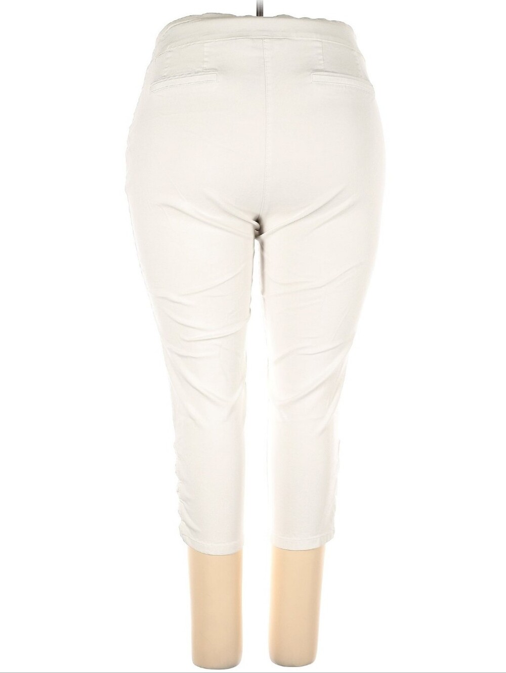 Alia Plus Ivory Capri Pants Bow Cutout Ankle Detail Coquette Plus Size 22W EUC - Picture 6 of 6